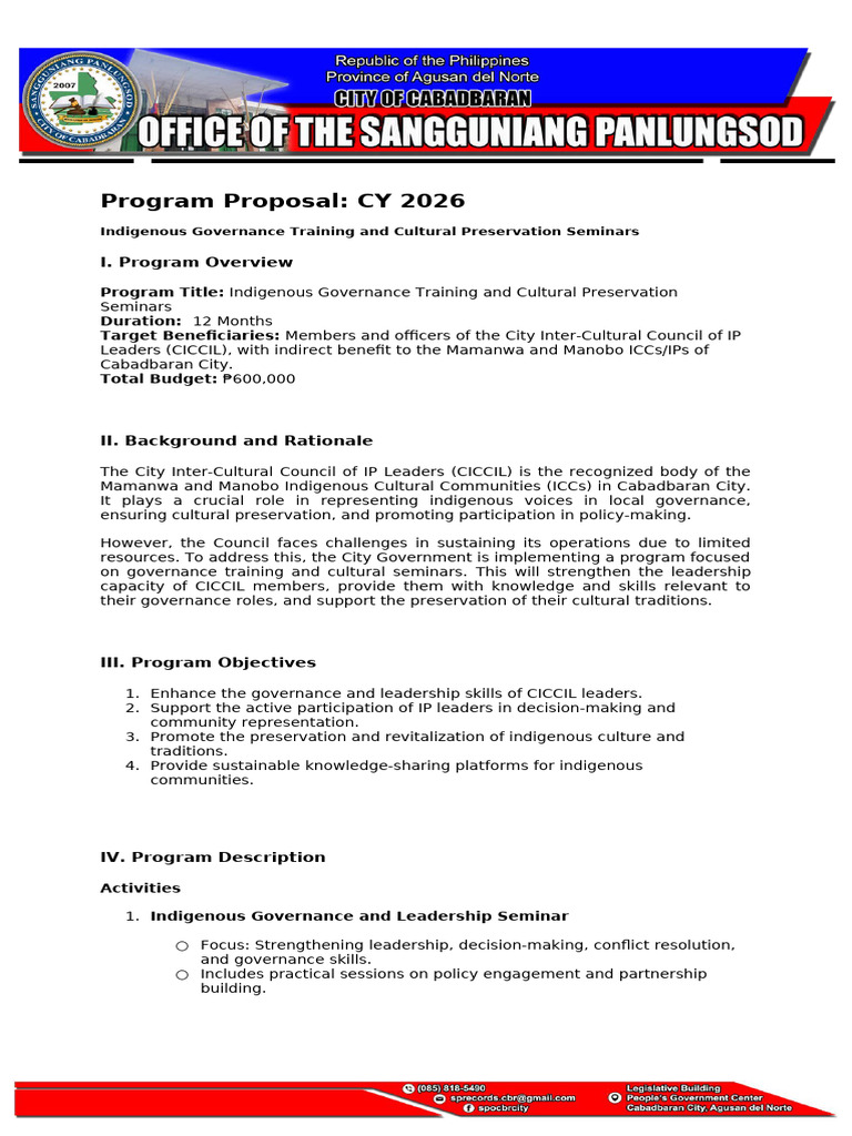 Indigenous Governance Training Program 2026 | PDF | Governance