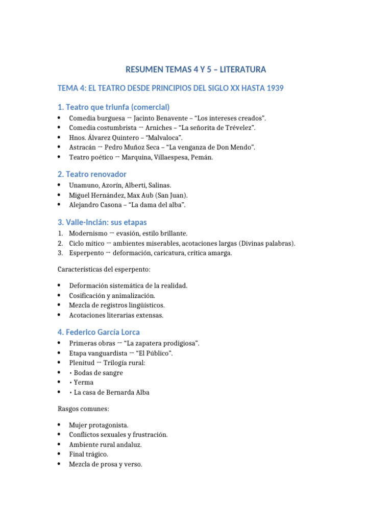 Resumen Bonito Temas 4 y 5 | PDF