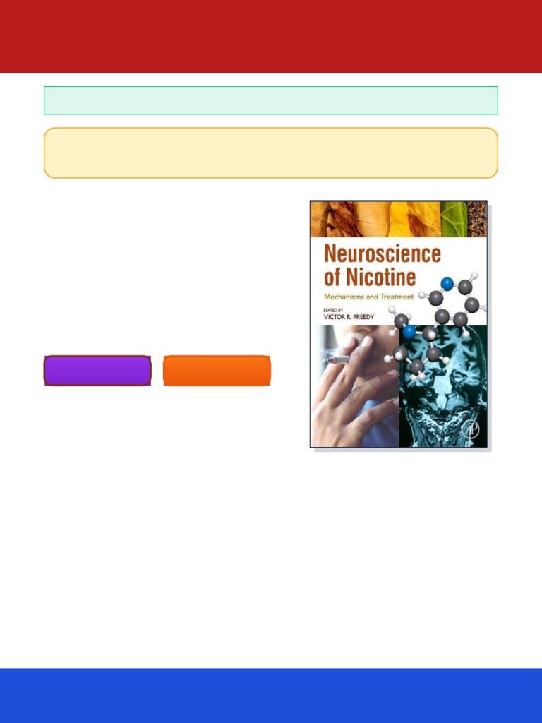 Neuroscience of Nicotine Mechanisms and Treatment 1st Edition Victor R ...
