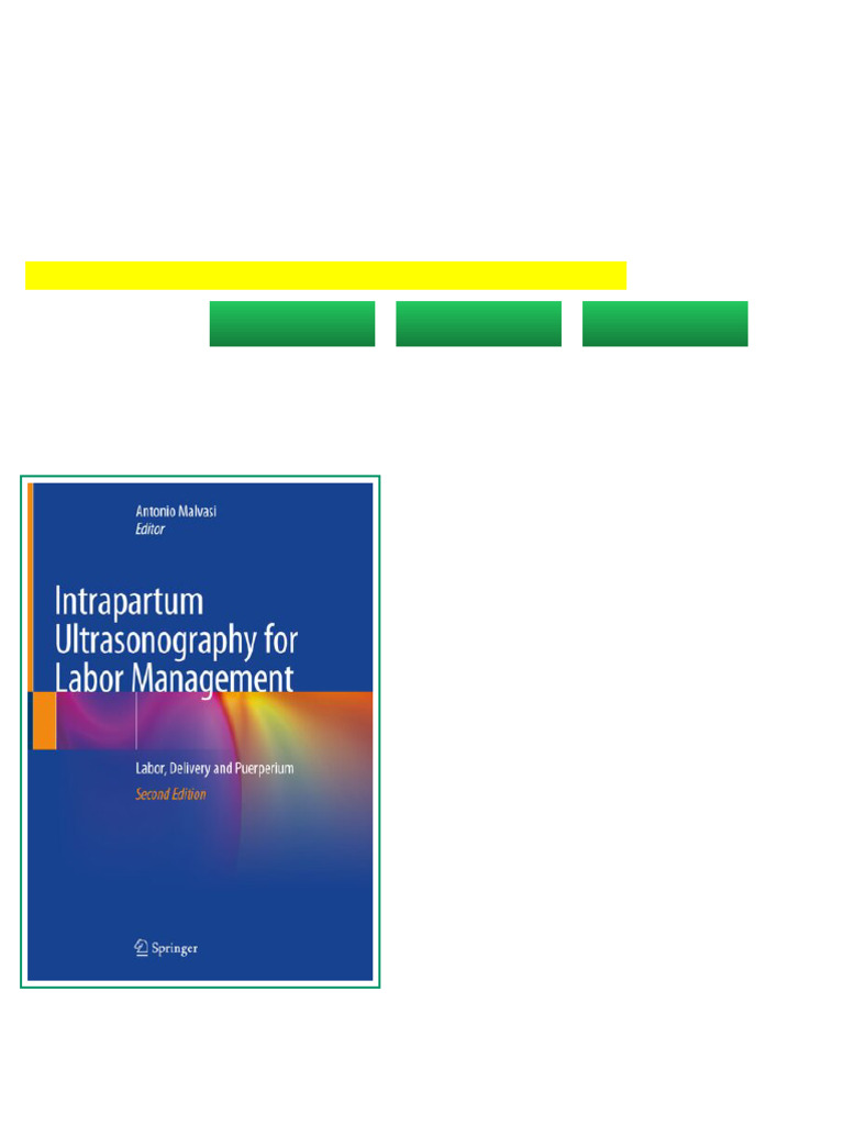 (Ebook) Intrapartum Ultrasonography For Labor Management: Labor ...