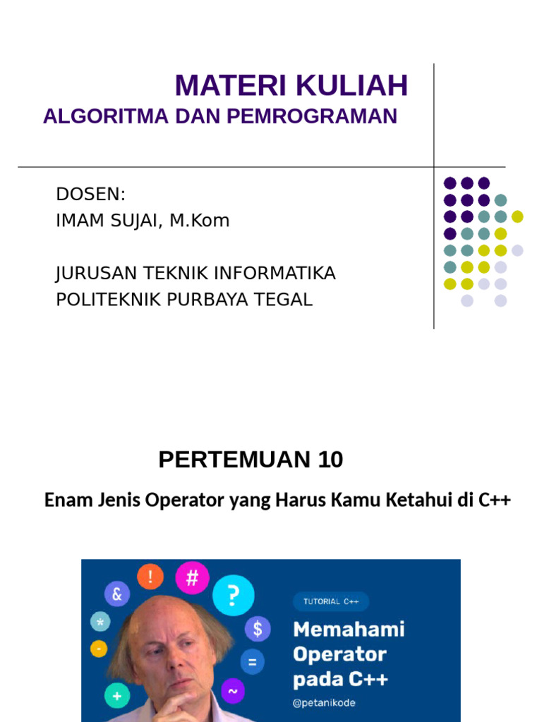 Algoritma Pemrograman - Pertemuan 10 | PDF