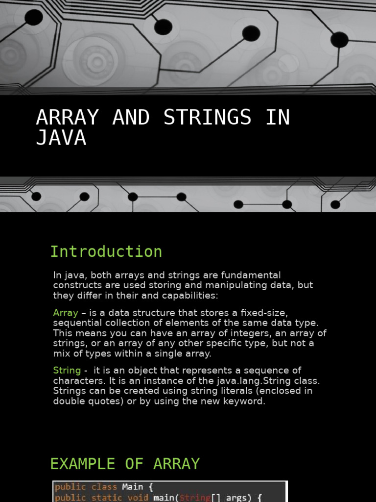 Java Arrays and Strings Explained | PDF | String (Computer Science ...