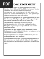 Hindi Project Acknowledgement Sample | PDF