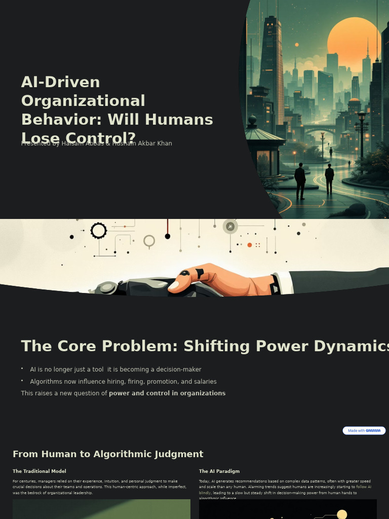 AI Driven Organizational Behavior Will Humans Lose Control | PDF ...