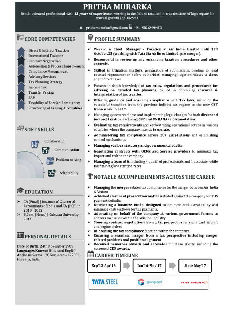 CV Pritha Murarka | PDF
