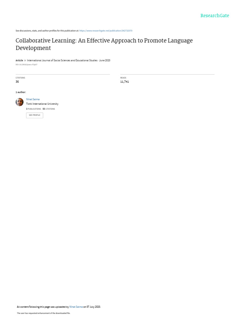 Collabarative Learning | PDF | Learning | Teachers