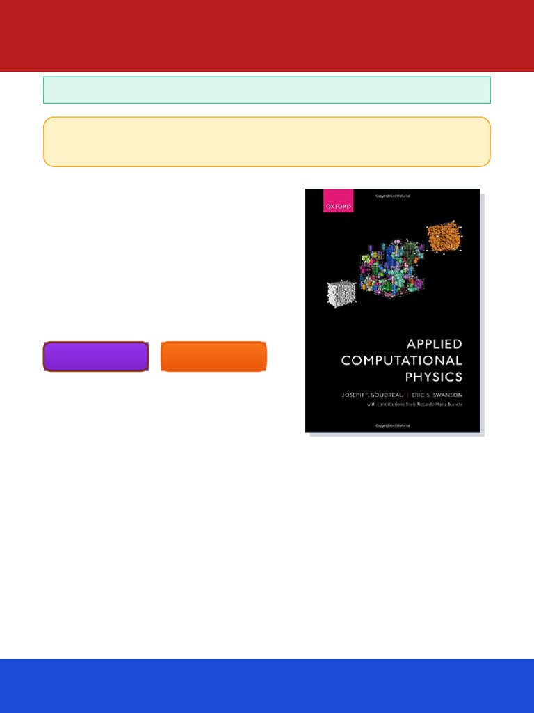 Applied Computational Physics 1st Edition Joseph F. Boudreau ebook ...