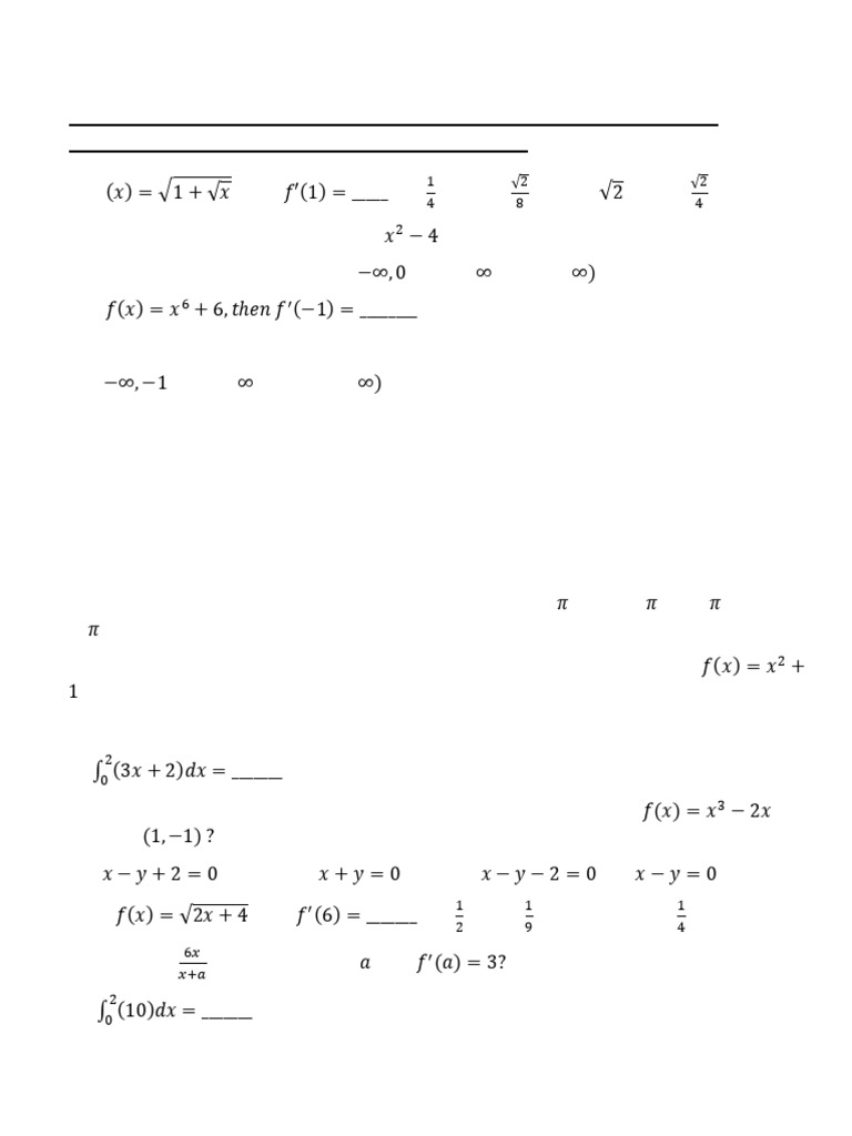 Grade 12 Math Worksheet: Unit 2 Problems | PDF | Tangent | Euclidean ...