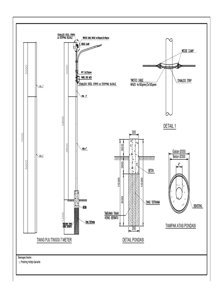 01.tiang Tanam 7 Meter | PDF