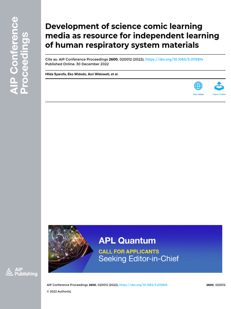 Science Comics for Respiratory Learning | PDF | Teachers | Science