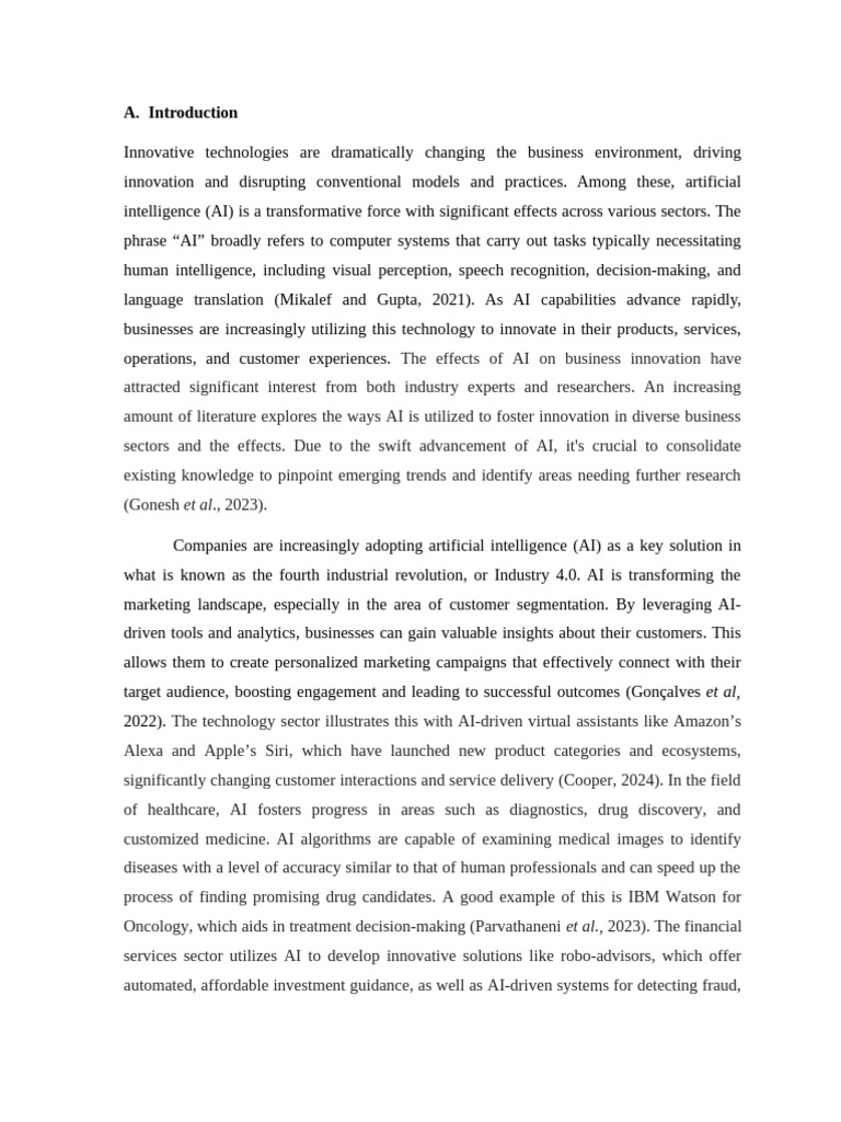 AI's Impact on Business Innovation | PDF | Artificial Intelligence ...