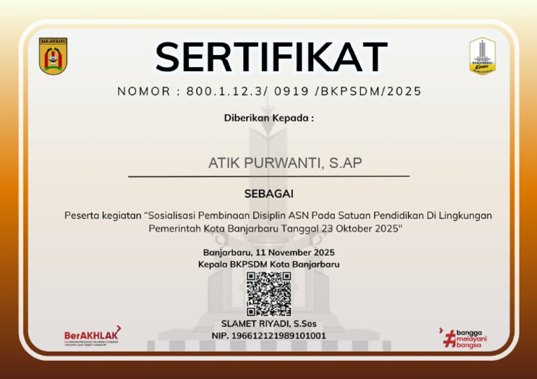E Sertifikat ATIK | PDF