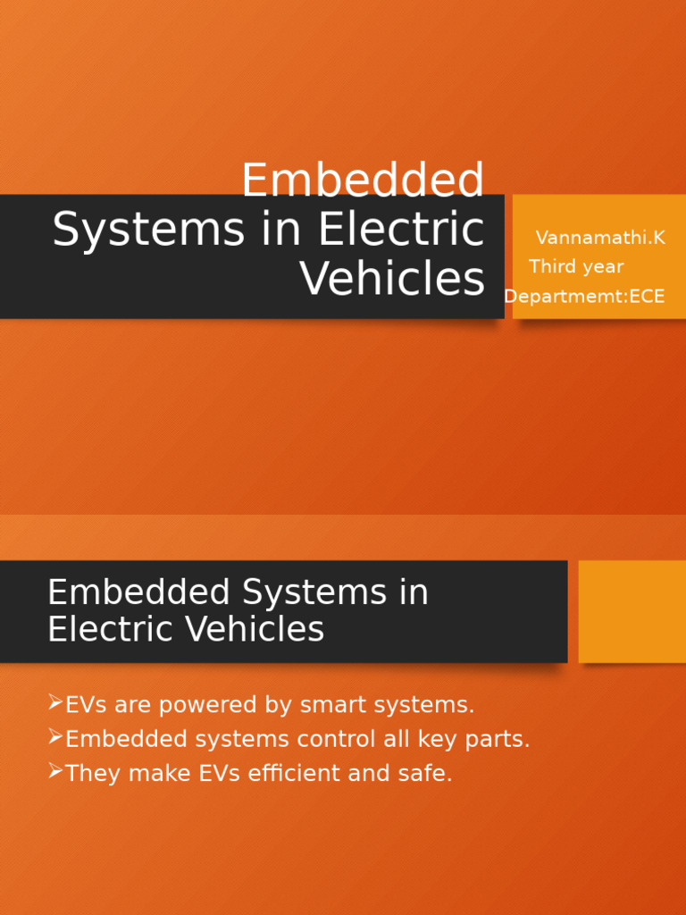 Embedded Systems in Electric Vehicles | PDF