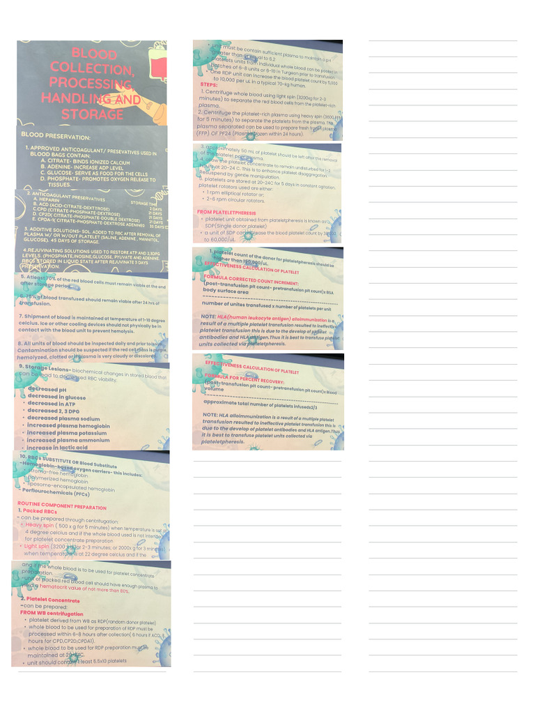Isbb: Blood Collection, Processing, Handling and Storage | PDF