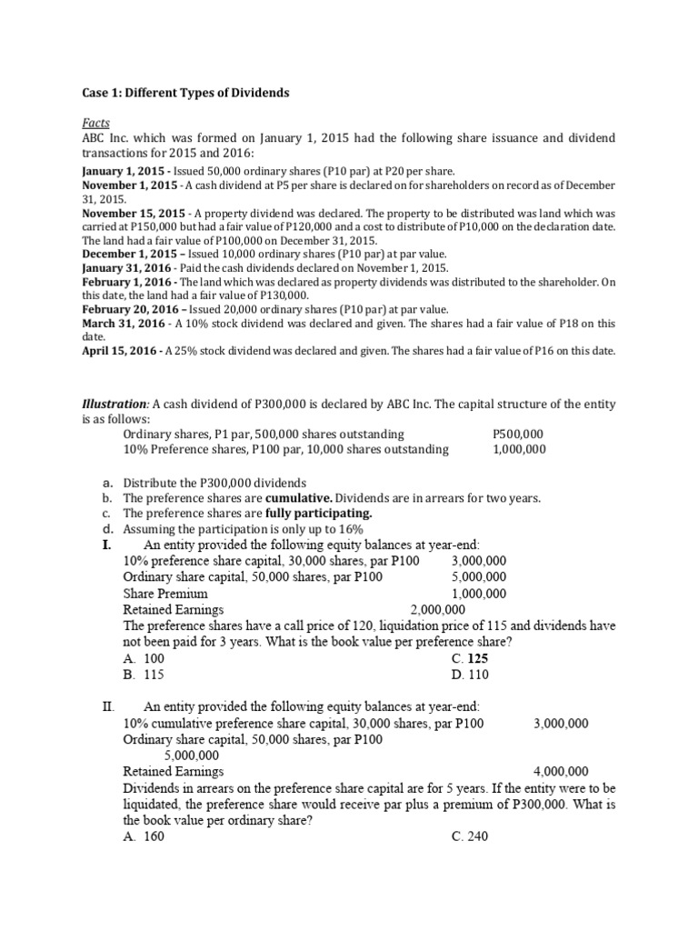 Types of Dividends Explained | PDF | Preferred Stock | Earnings Per Share