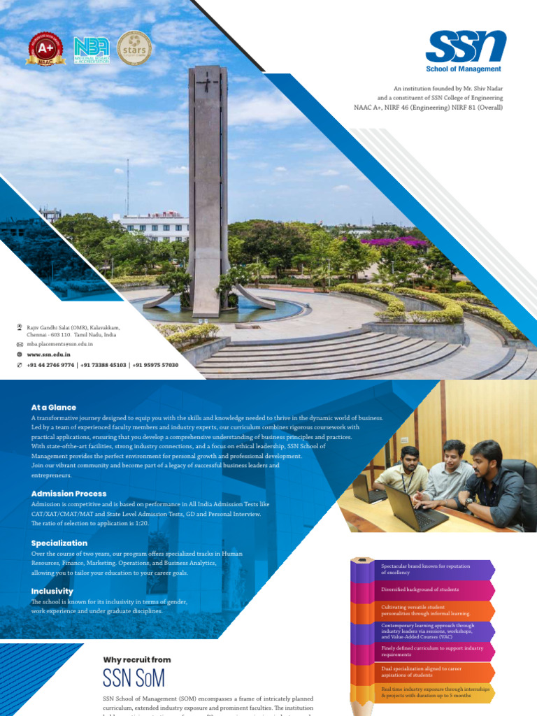 SSN School of Management MBA Overview | PDF | Learning | Cognition