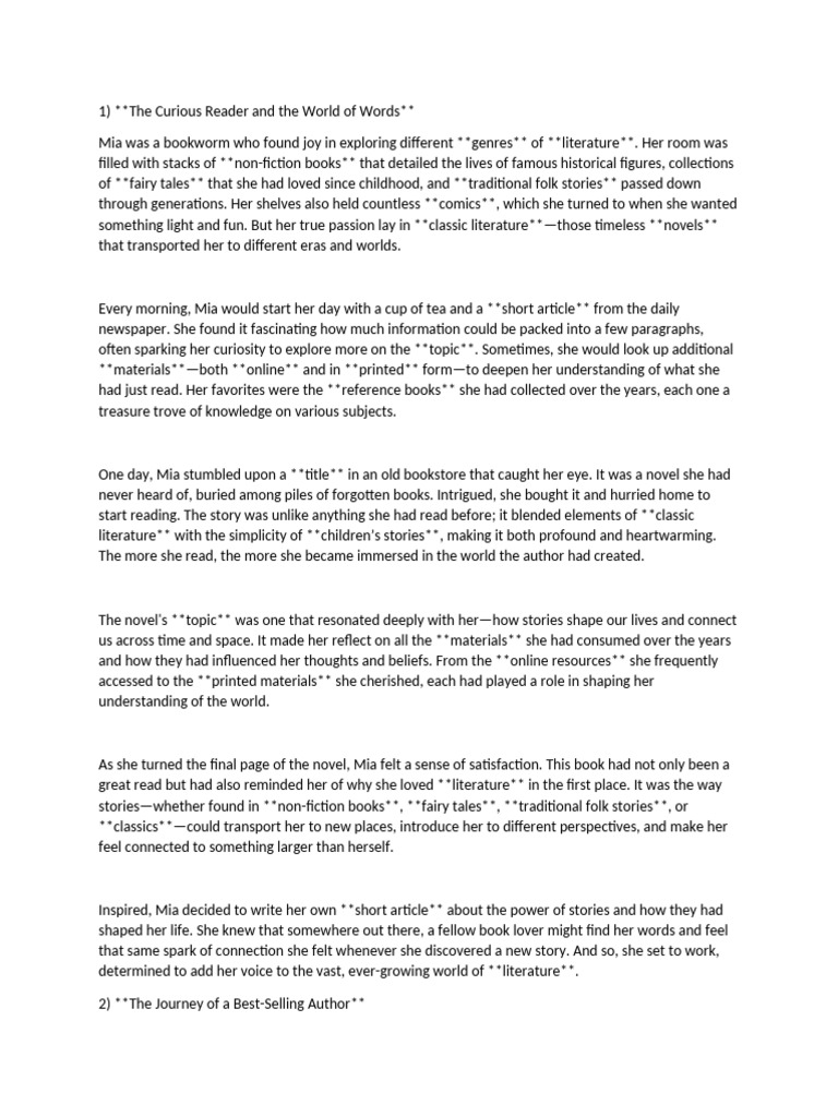 Story | PDF | Libraries | Books