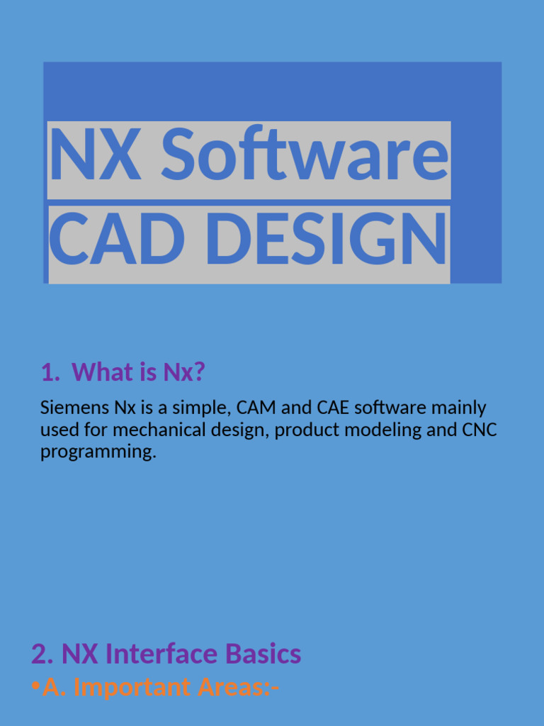 NX Software Basics for CAD Design | PDF