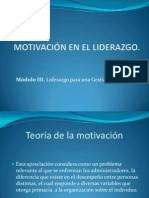 La Motivacion Parte Del Liderazgo