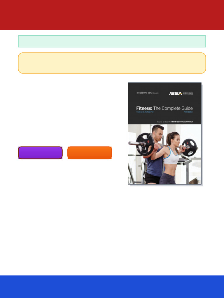 ISSA Certified Personal Trainer Main Course Textbook 9th Edition ...