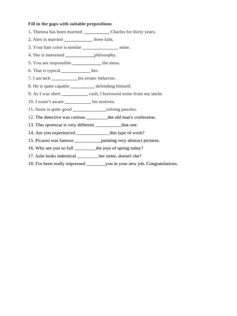 Adj + prep | PDF