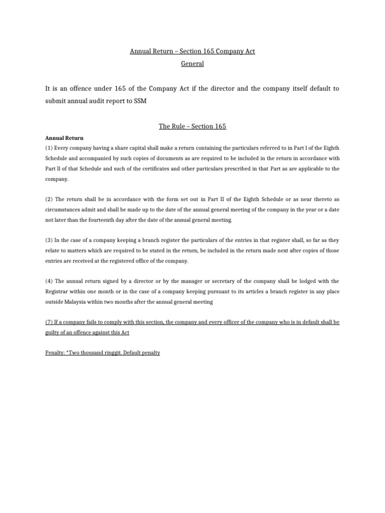 Understanding Annual Return Under Section 165 | PDF | Criminal Justice ...
