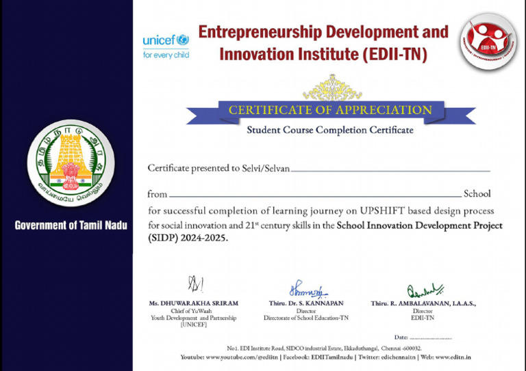 KISHORE E Course Certificate | PDF