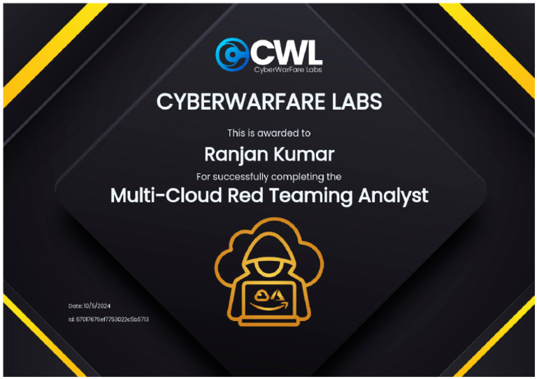Ranjan Kumar Multi-Cloud Red Teaming Analyst | PDF
