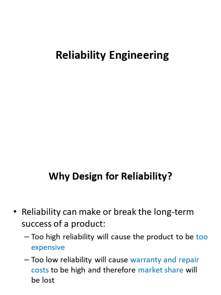 Understanding Reliability Engineering Concepts | PDF | Reliability ...