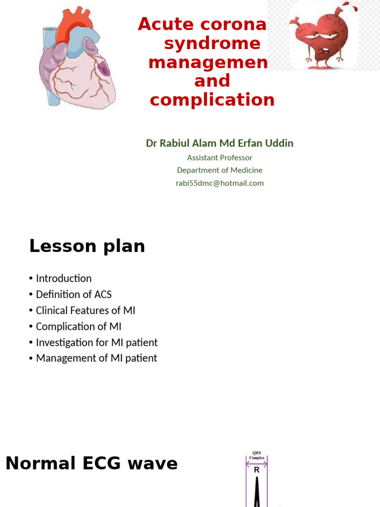 Acute Coronary Syndrome 2 | PDF | Myocardial Infarction | Heart
