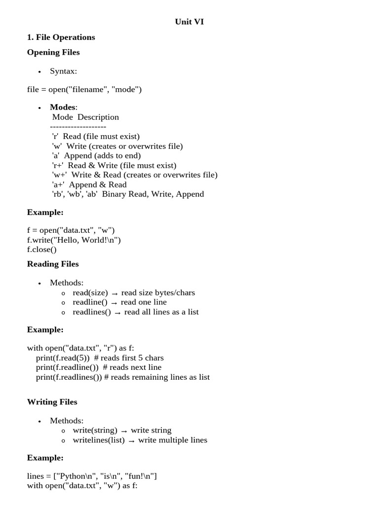 Unit VI | PDF | Text File | Computer File