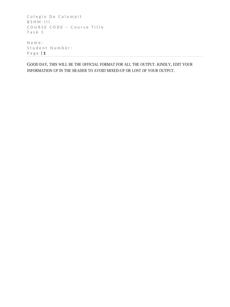 Output Format | PDF
