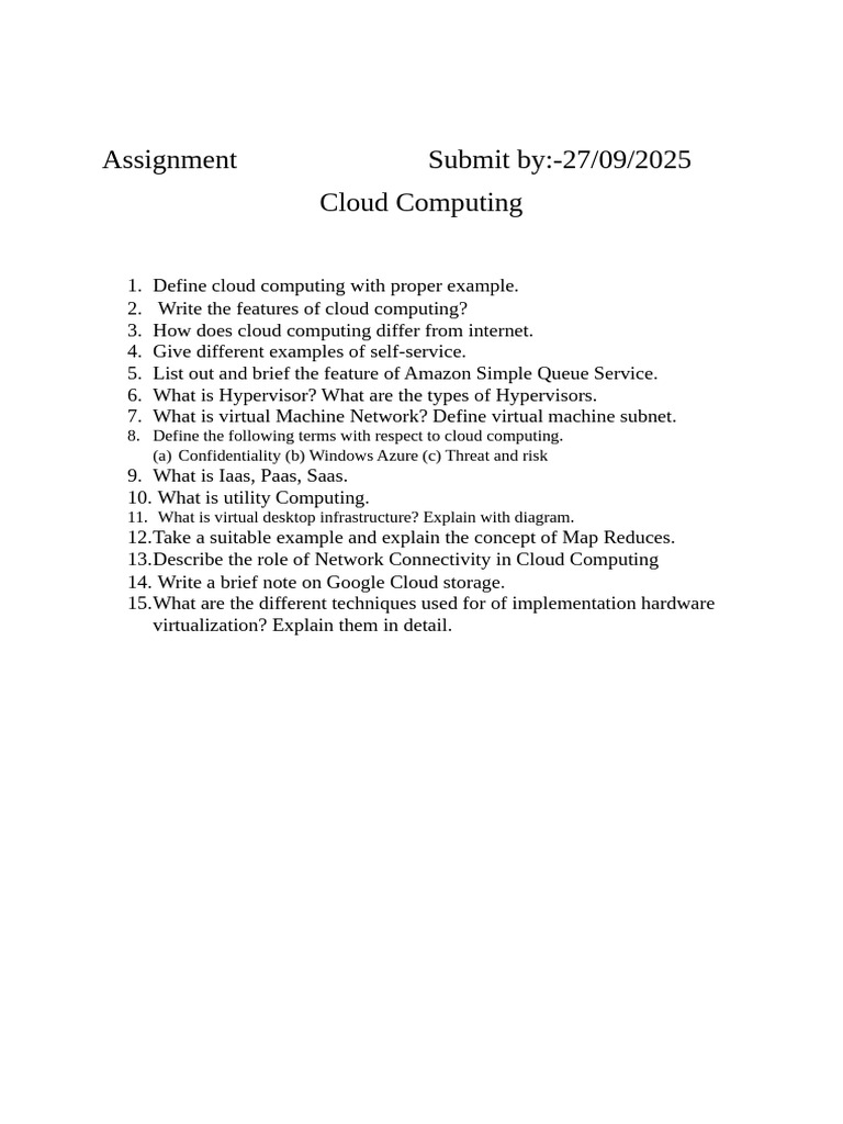 Cloud Computing Concepts and Examples | PDF