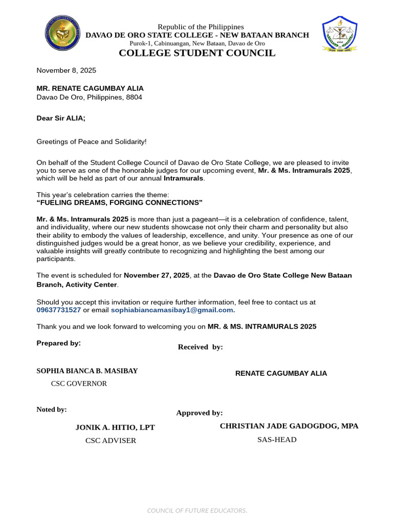 Invitation Letter | PDF