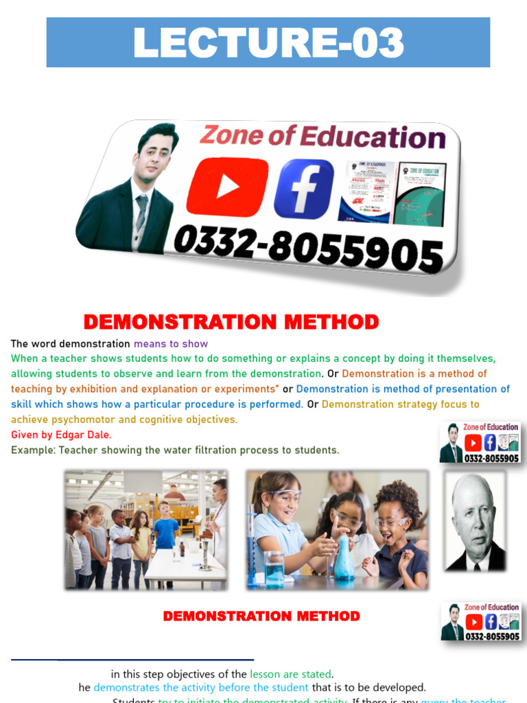 Lec 3 BPSC Gen. Methods of Teaching ZOE 03328055905 | PDF | Learning ...