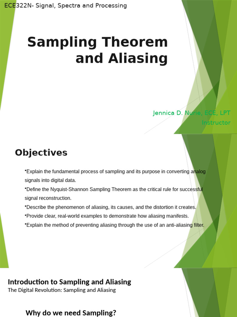 Understanding Sampling and Aliasing | PDF | Sampling (Signal Processing ...