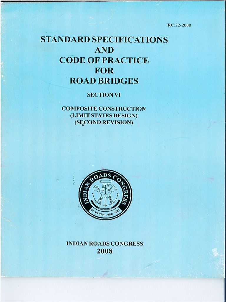 IRC:22-2008 Composite Construction Guide | PDF | Strength Of Materials ...