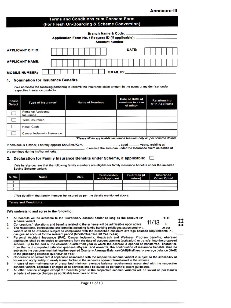 Salary Account Declaration | PDF | Pension | Banks
