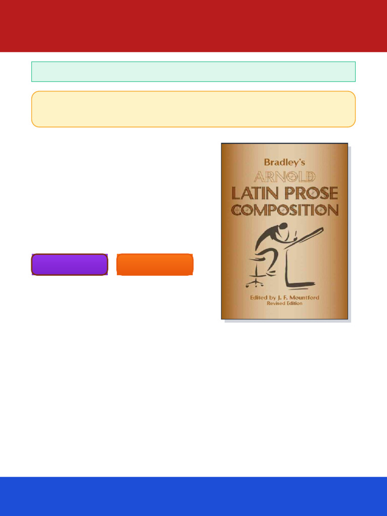 Bradley S Arnold Latin Prose Composition 2006 Ed, Bilingual Edition J ...