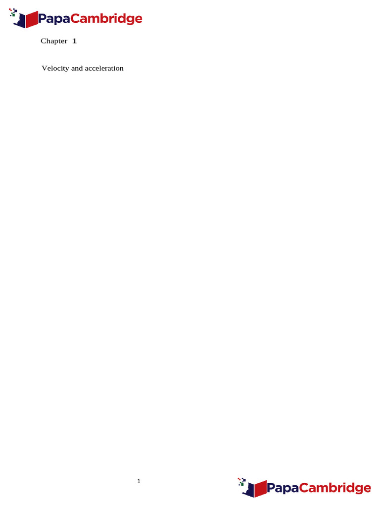 Velocity and Acceleration Exam Questions | PDF
