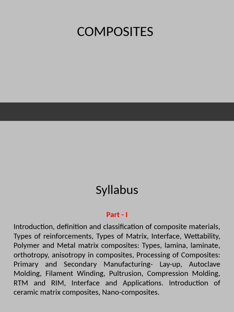 Comprehensive Guide to Composite Materials | PDF | Composite Material ...