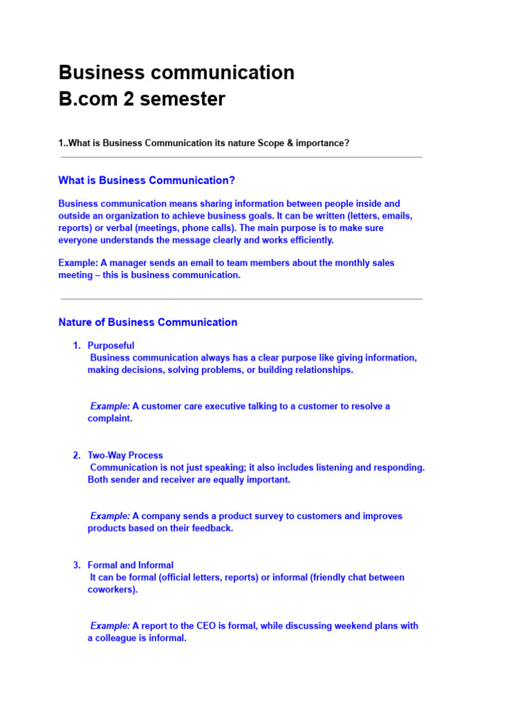 Business Communication English | PDF | Nonverbal Communication ...