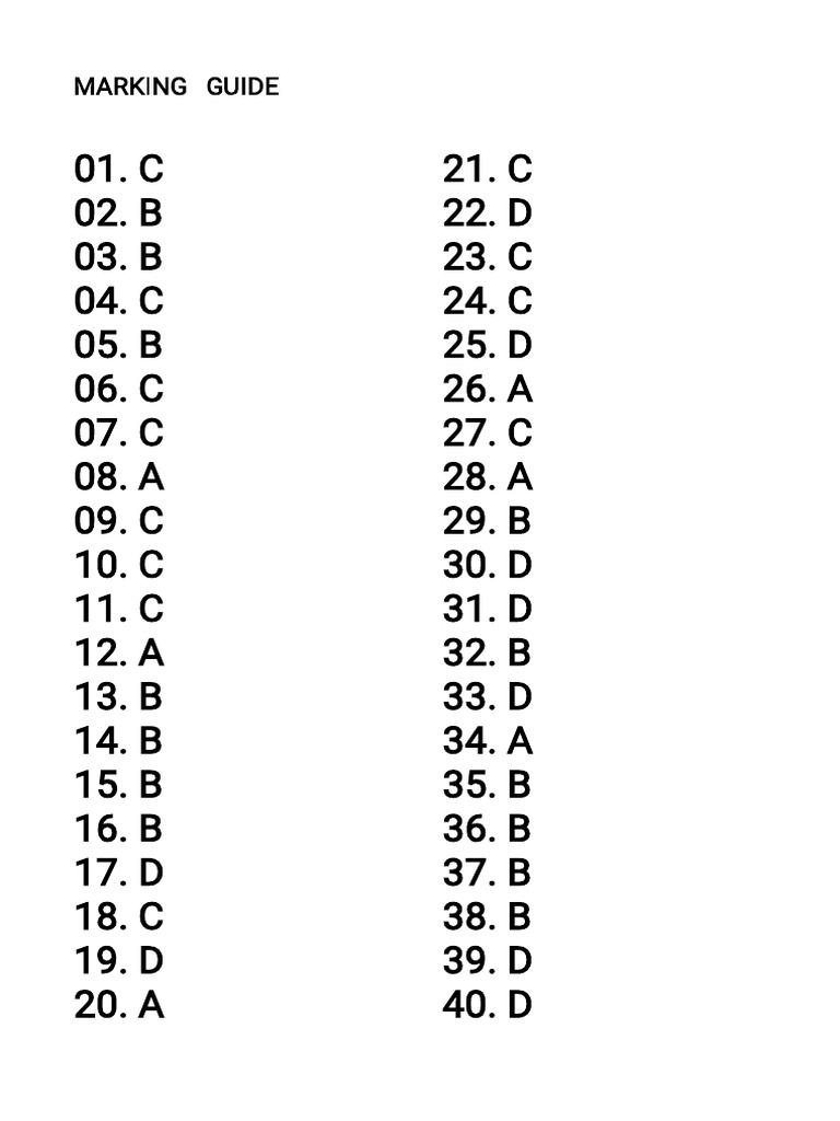 Guide de Correction des Réponses | PDF