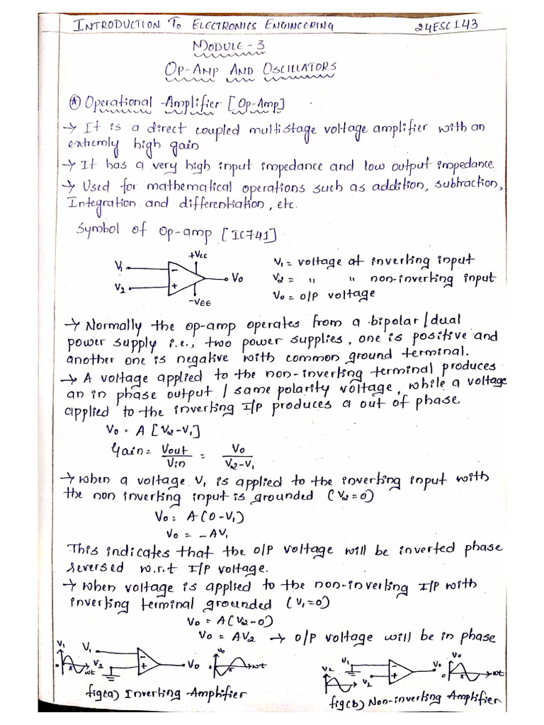 Module 3 - Op-Amp - Oscillator Notes | PDF