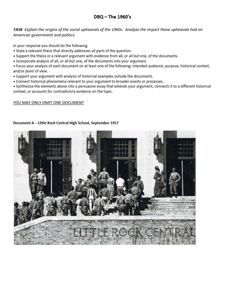 1960s DBQ | PDF | Civil Rights Act Of 1964