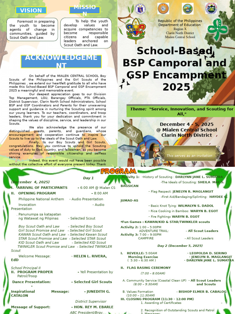BSP and GSP Encampment 2025 Invitation | PDF | Scouting | Outdoor ...