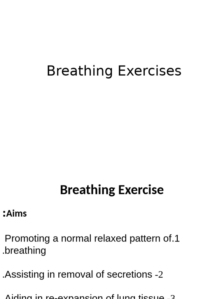 Effective Breathing Exercises Guide | PDF | Breathing | Exhalation