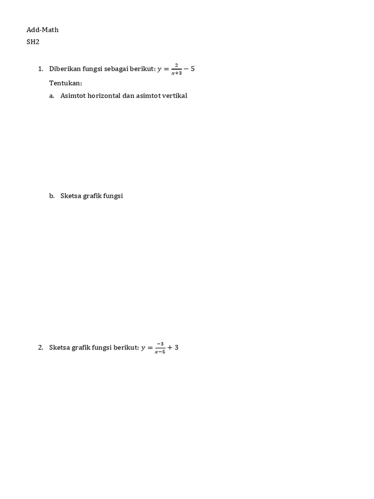 Analisis dan Sketsa Fungsi Matematika | PDF