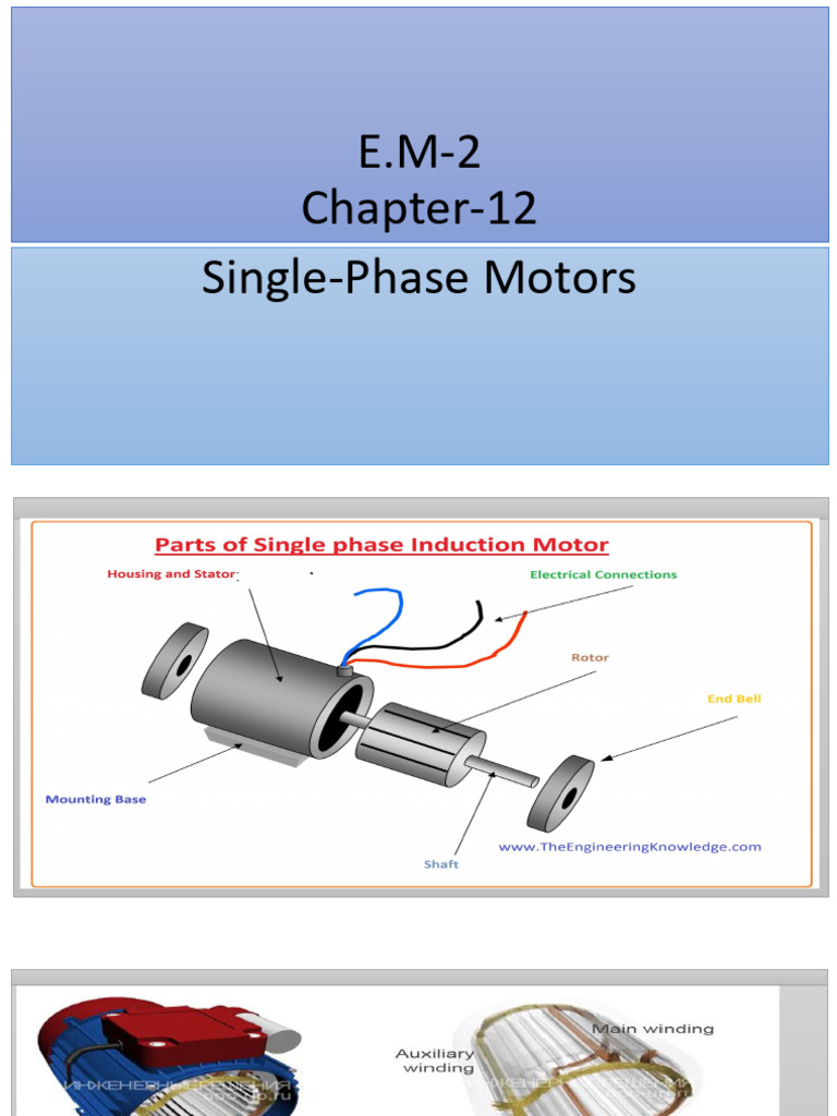 Overview of Single-Phase Motors | PDF | Electric Motor ...