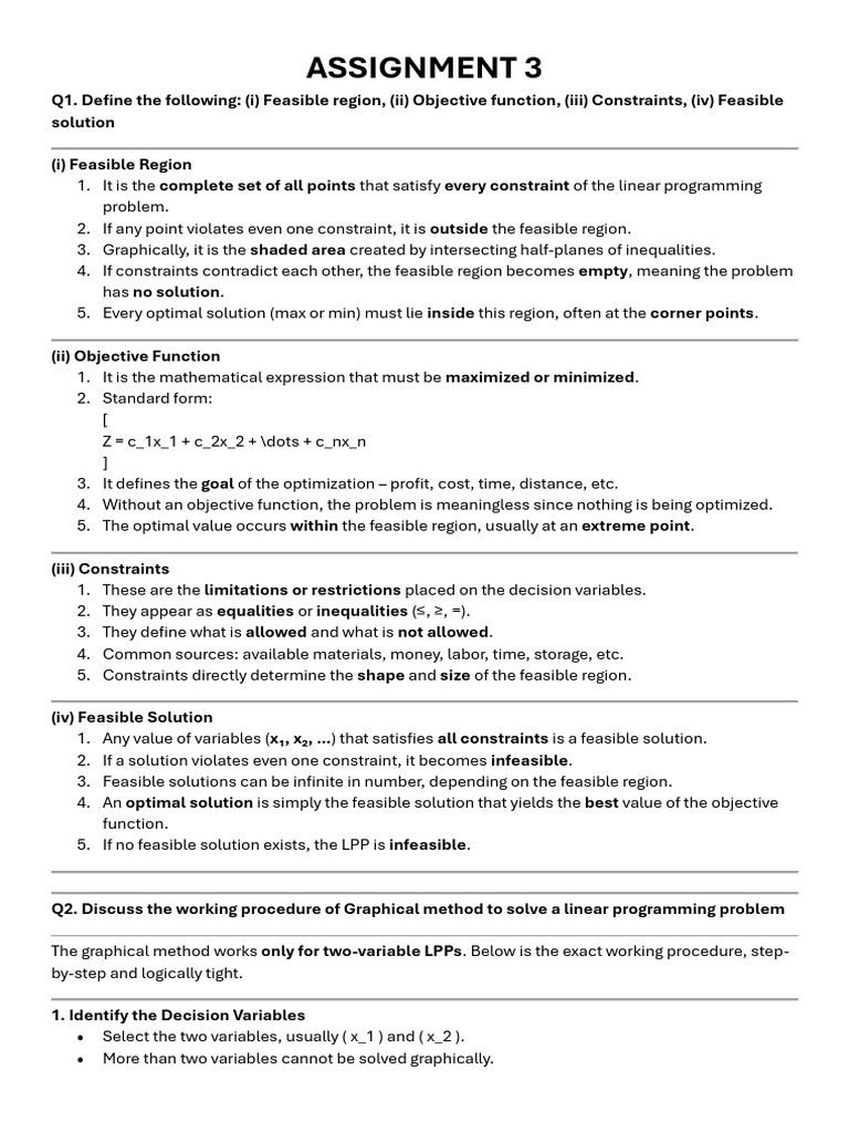 Assignment 3 & 4 | PDF | Mathematical Optimization | Mathematical Analysis